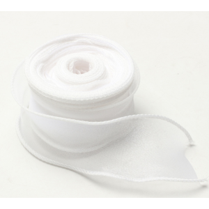 Organza Ribbon White 4 CM 9 Meters